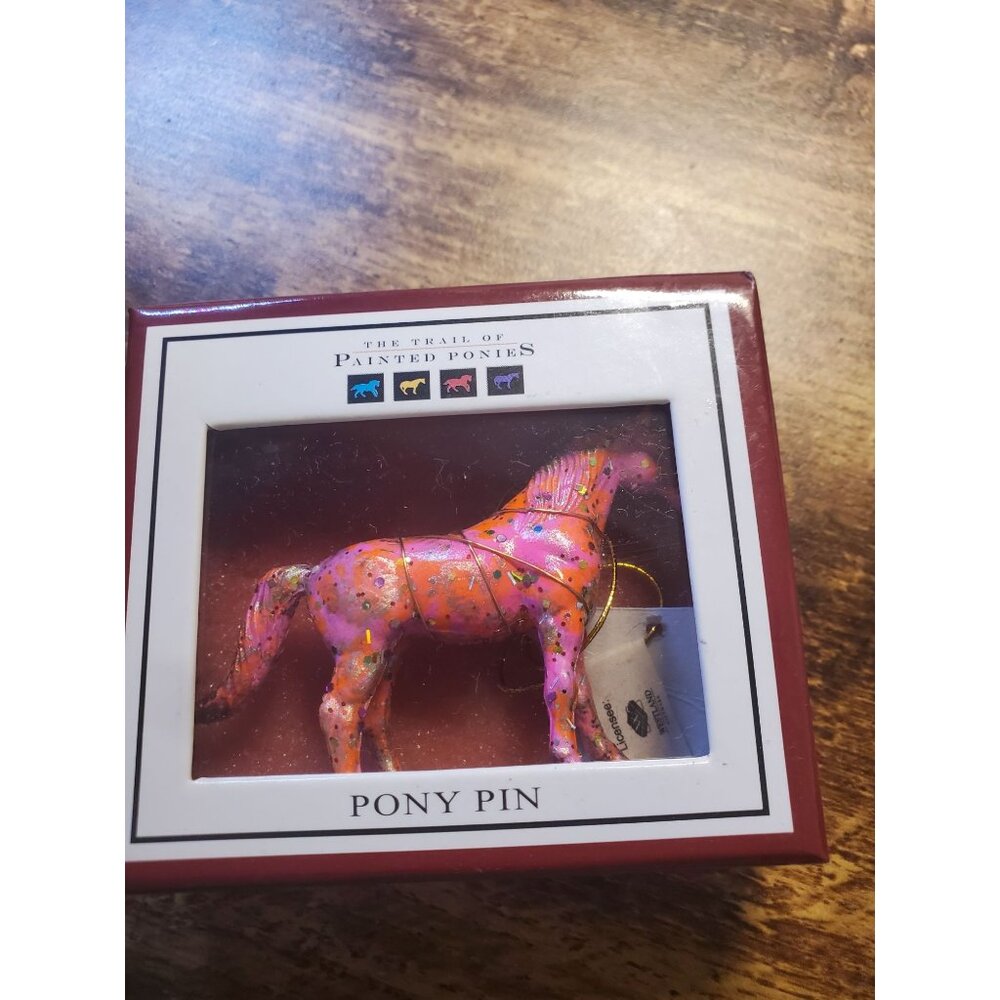 Trail Of The Painted Ponies Topp Skyrider Pink Pony Enamel Pendant Brooch Pin